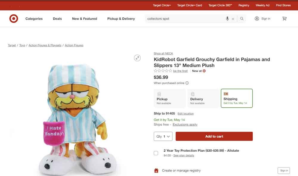 Garfield-KidRobot-Pajamas-Target-Listing