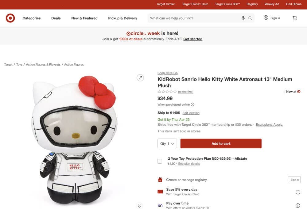 KidRobot-Sanrio-Hello-Kitty-White-Astronaut-Plush-target-listing