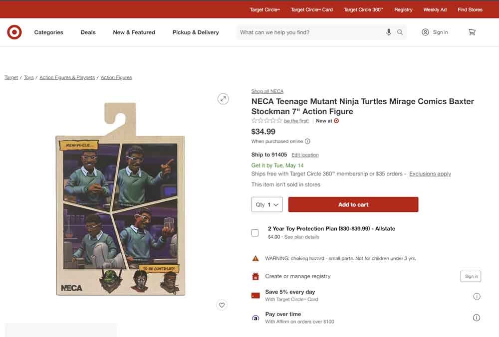 NECA-Teenage-Mutant-Ninja-Turtles-Mirage-Comics-Baxter-Stockman-Target-Lisiting