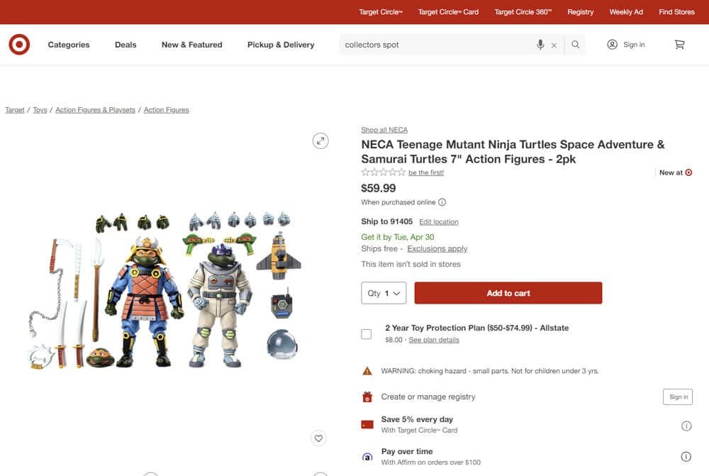 NECA-Teenage-Mutant-Ninja-Turtles-Space-Adventure-&-Samurai-Turtles-Target-Listing