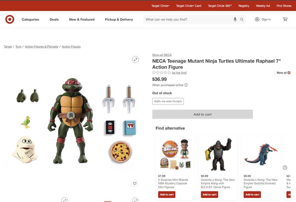 NECA-Teenage-Mutant-Ninja-Turtles-Ultimate-Raphael-target-lisiting