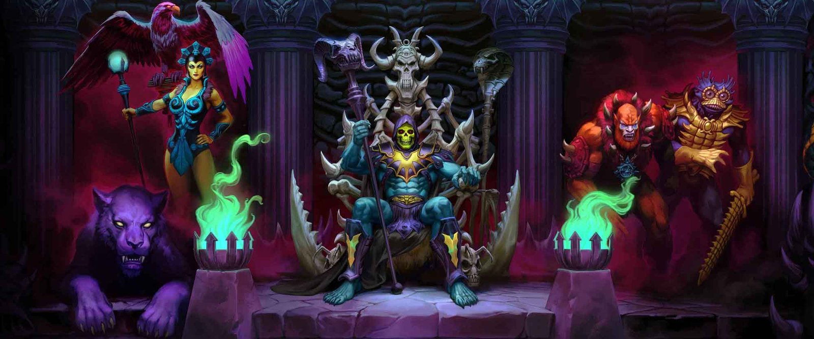 Skeletor-and-Bone-Throne-Masterverse-Art-Panel