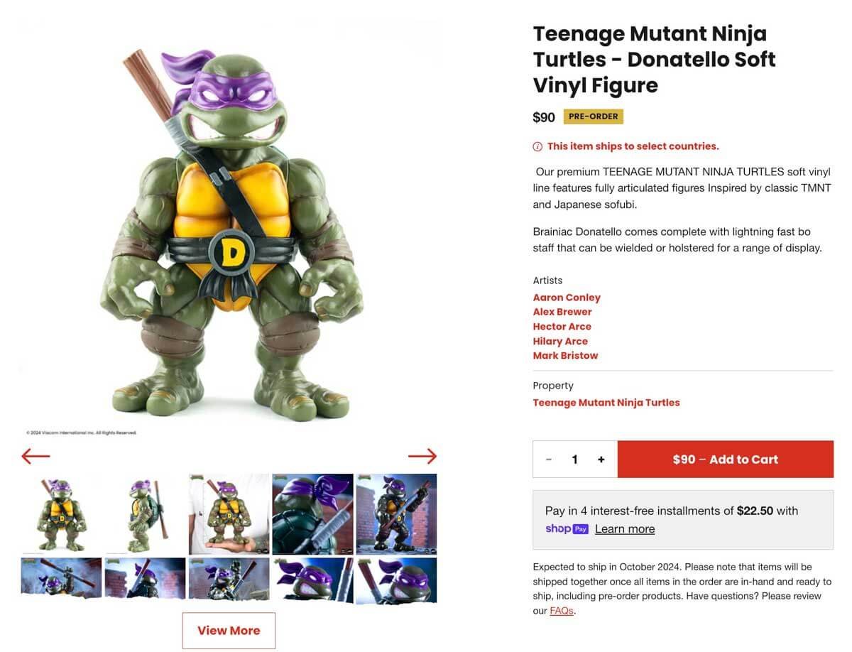 Donatello-Mondo-Soft-Vinyl-Figure-Preorder-Listing