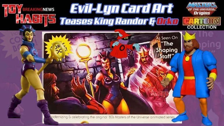 Evil-Lyn MOTU Origins Cartoon Collection Card Art Teases King Randor & Orko