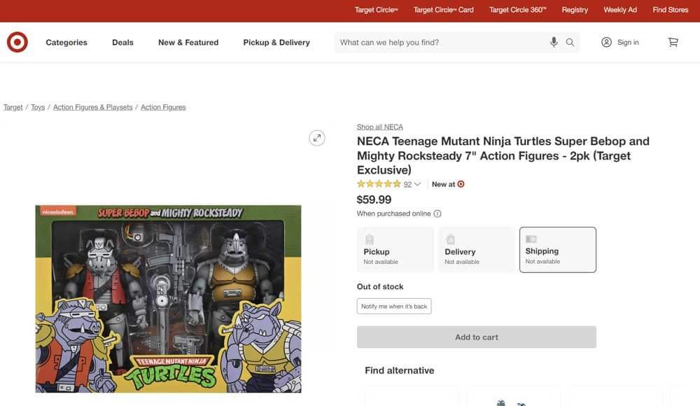 NECA-Teenage-Mutant-Ninja-Turtles-Super-Bebop-and-Mighty-Rocksteady-target-listing