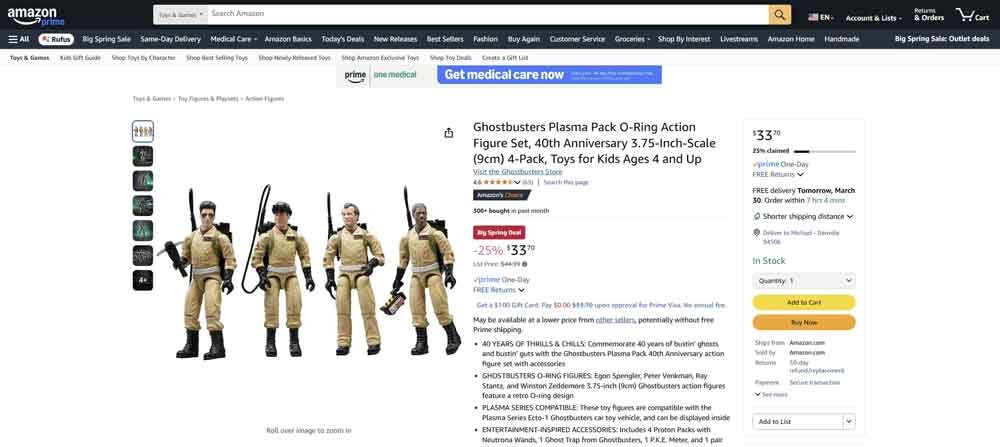 Ghostbusters-18th-Scale-Ecto-1-O-Ring-Figures-Amazon-sale