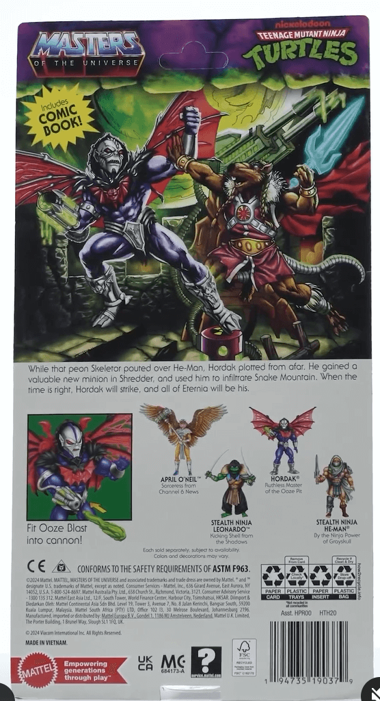 Hordak Turtles of Grayskull Package rear