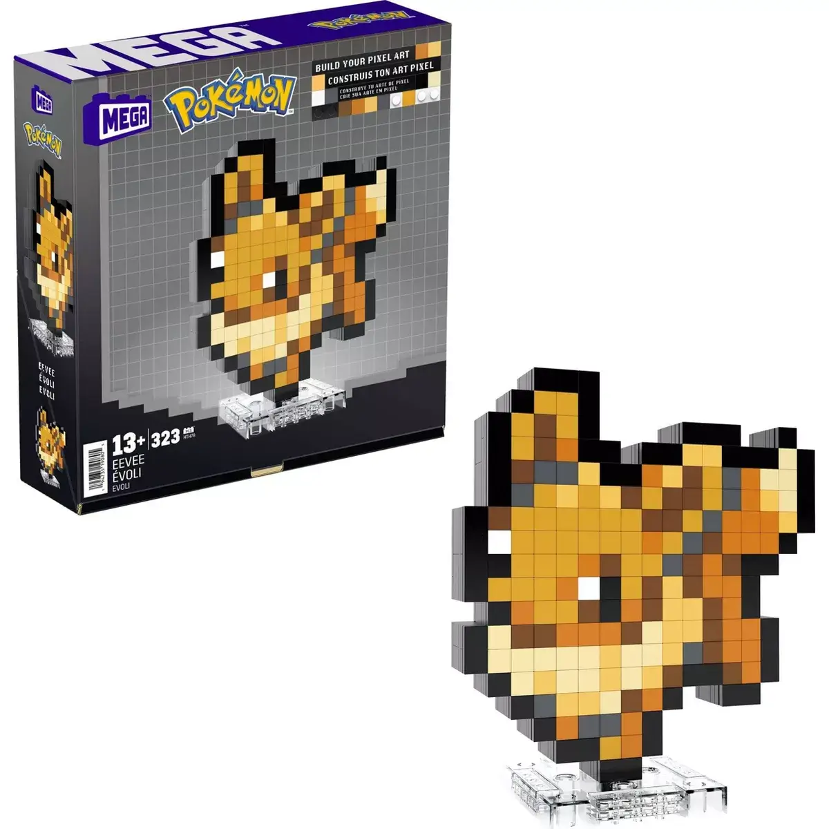 MEGA Pokemon Eevee Building Toy Kit 323pc Retro Set