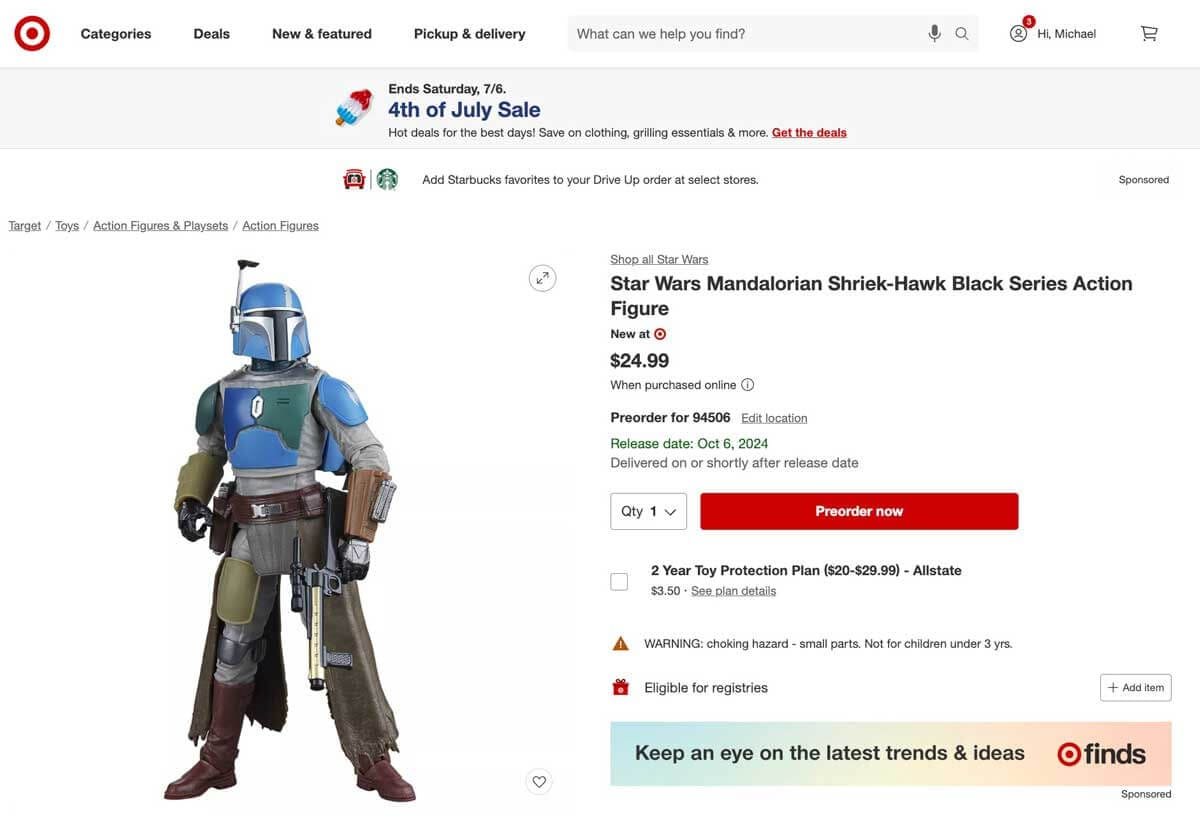 Mandalorian-Shriek-Hawk-Black-Series--Star-Wars-Black-Series-Target-Preorder