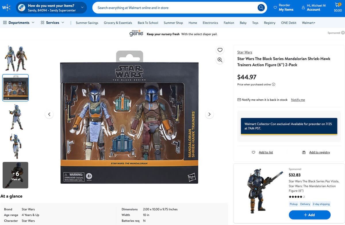 Star-Wars-The-Black-Series-Mandalorian-Shriek-Hawk-Trainers-2-Pack-Walamrt-Listing