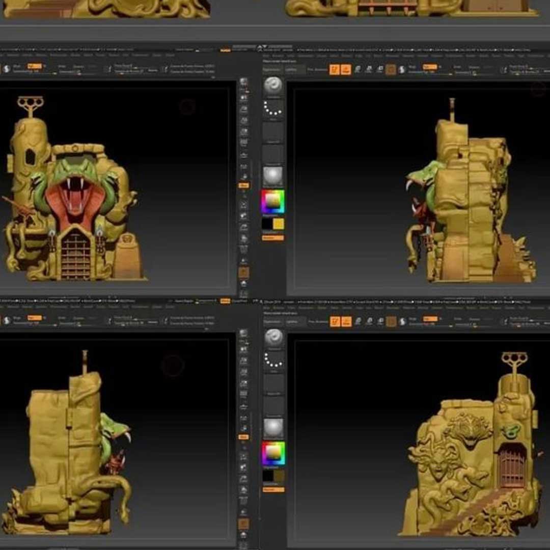 Snake-Lair-MOTU-Origins-Playset-Sketch-3D-Concept-3