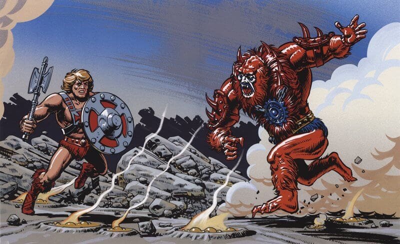 Beast Man Vintage Masters of the Universe Card Art Errol McCarthy