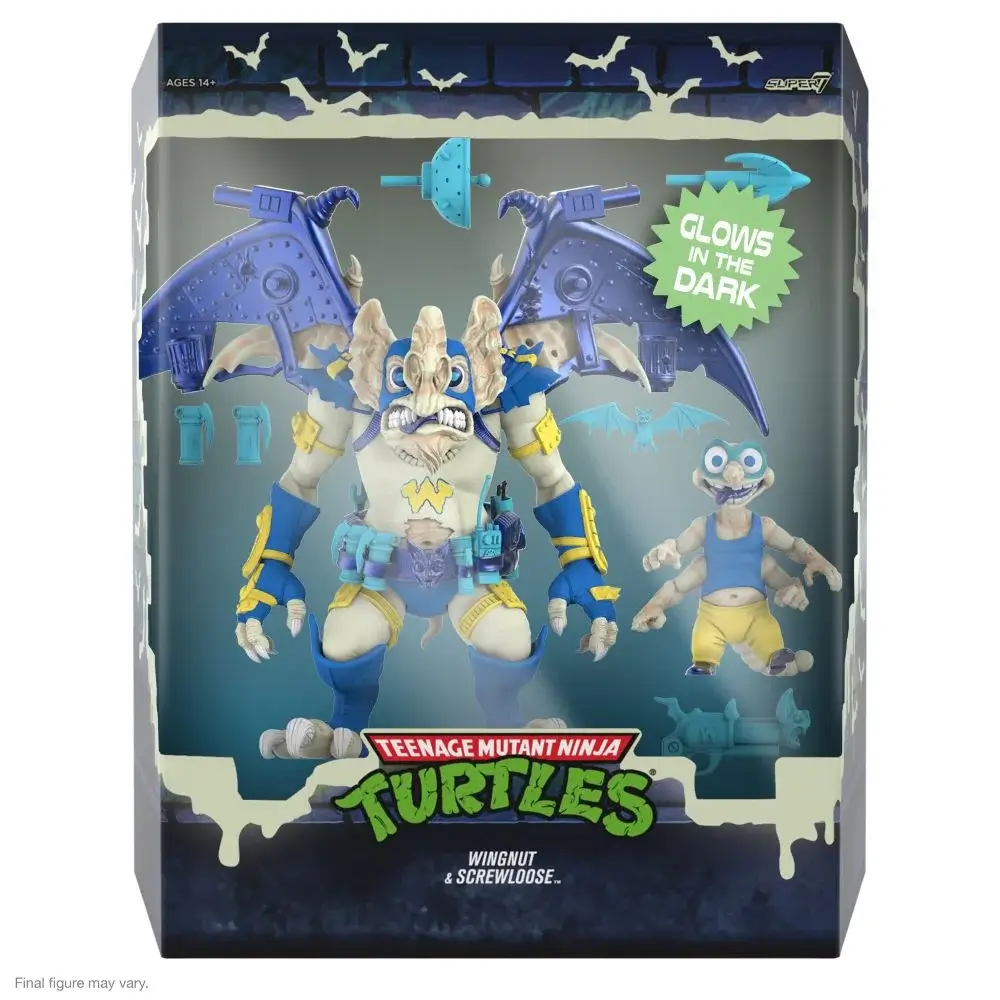 Teenage Mutant Nunja Turtles ULTIMATES! Wingnut & Screwloose (Glow)