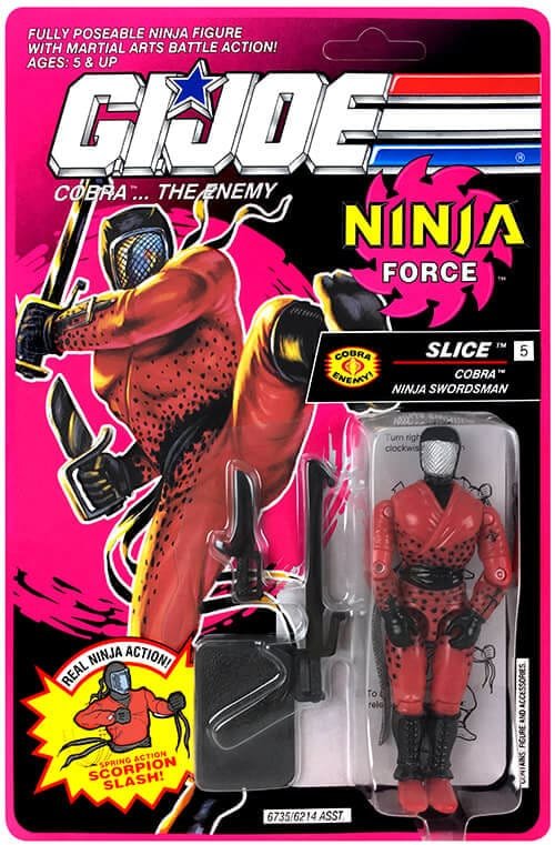 Slice Ninja Force Vintage GI Joe 1992 Card Front