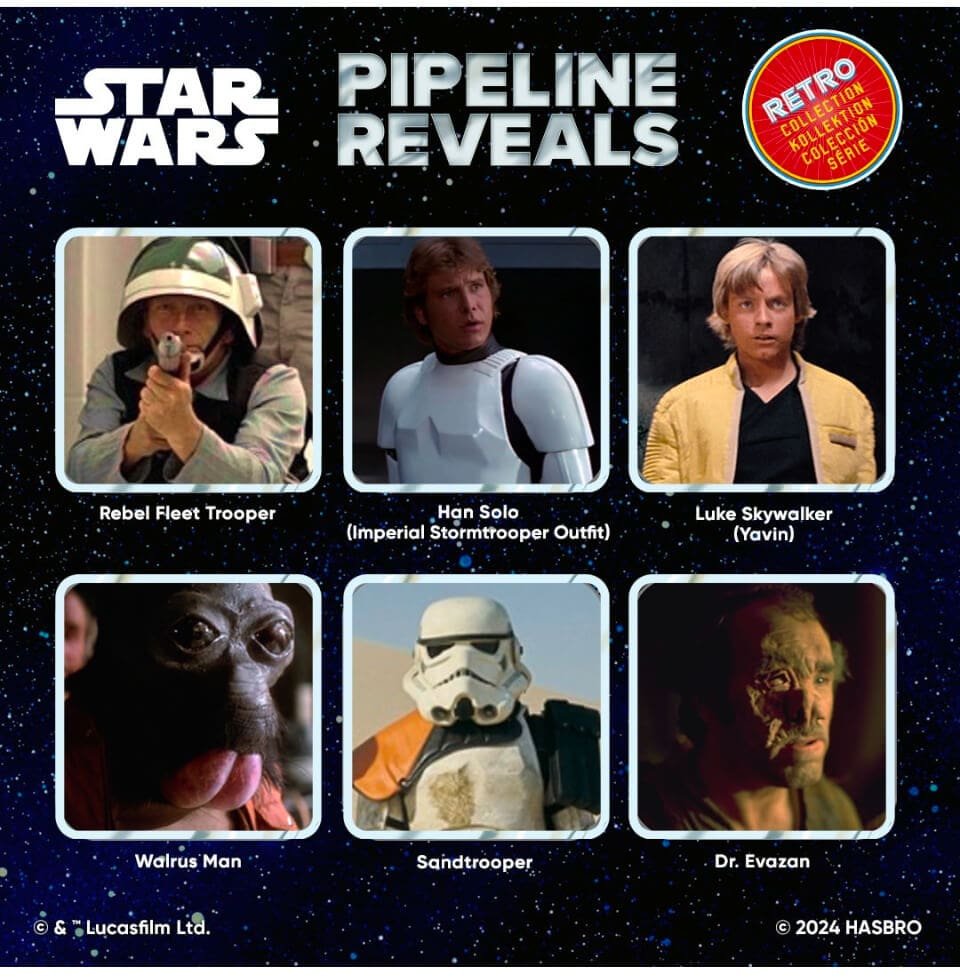 Star Wars Retro Collection 2025 pipeline reveals