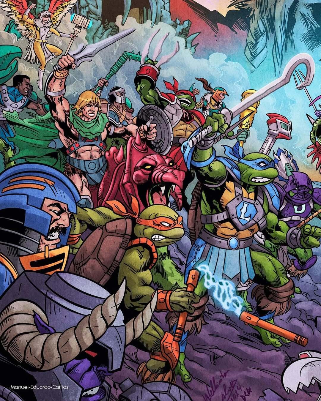 Wave 6 Turtles of Grayskull MOTU Origins Leonardo cardback art close Hi Res