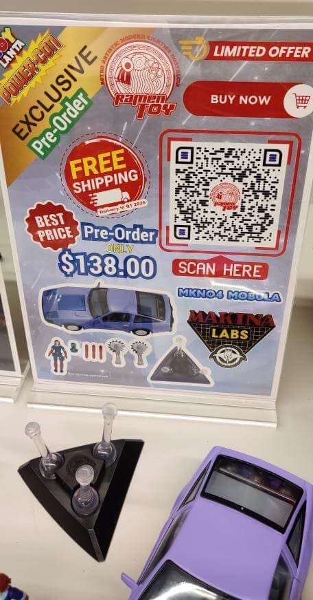 Mobula MAKINA Labs Ramen Toy Preorder QR Code Scan