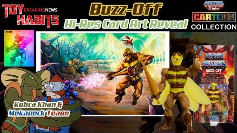 Buzz-Off MOTU Origins Cartoon Collection Card Art Teases Kobra Khan & Mekaneck