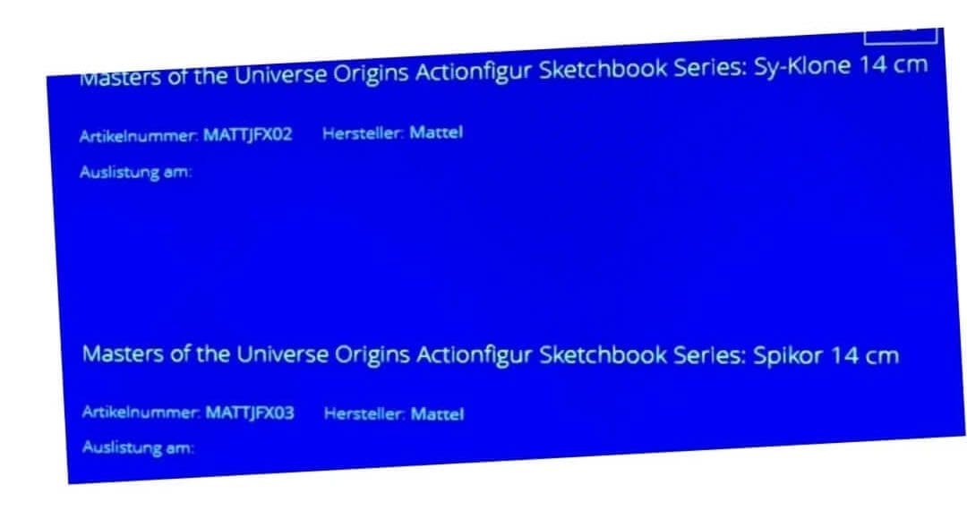 Sy-Klone Spikor MOTU Origins Sketchbook Series HEO