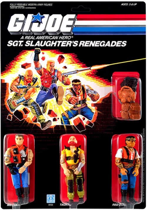 SGT Slaughters Renegades Mercer Taurus Red Dog Vintage Card Front