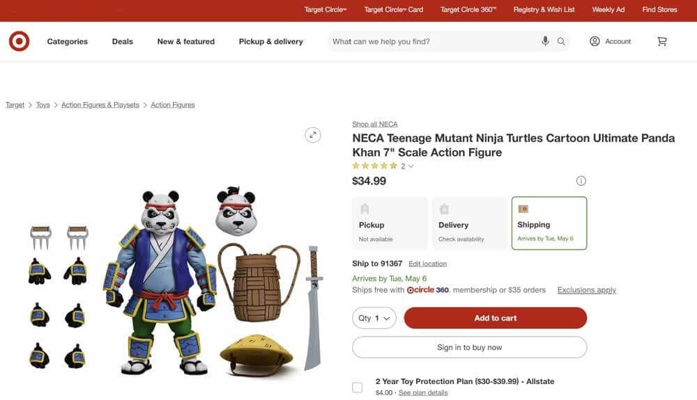 NECA-Teenage-Mutant-Ninja-Turtles-Cartoon-Ultimate-Panda-Khan-target