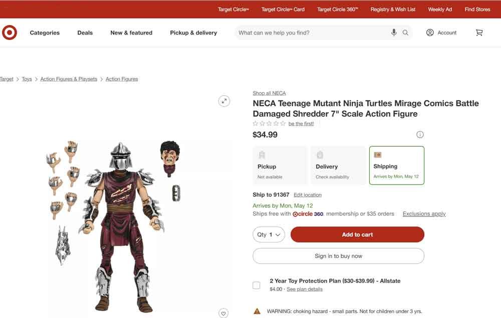 TMNT-Mirage-Battle-Damage-Shredder-Target-Listing