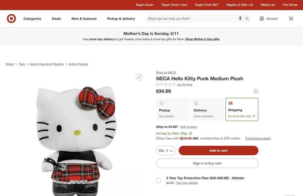 NECA-Hello-Kitty-Punk-target-listing