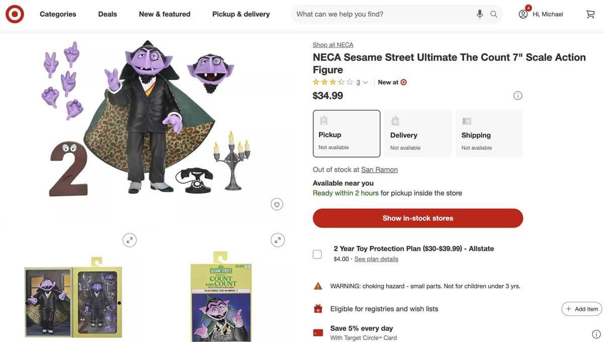 NECA-Sesame-Street-Ultimate-The-Count-Target-Listing