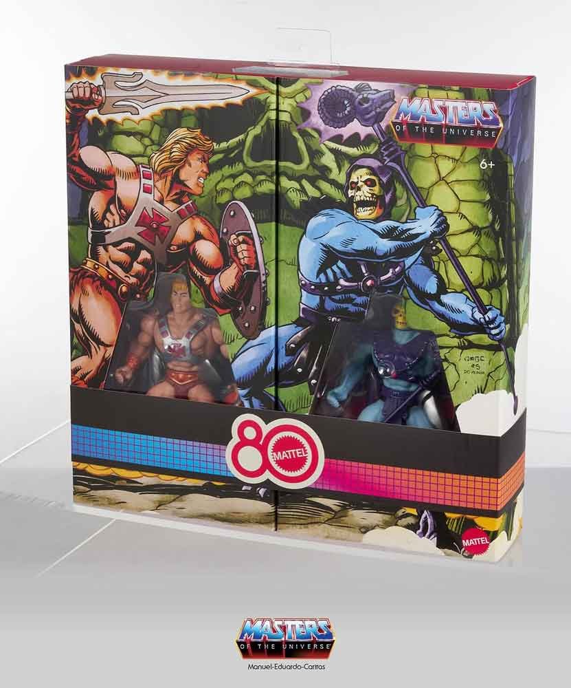 Retro He-Man & Skeletor MOTU Origins 2-Pack Hi Res Art Reveal