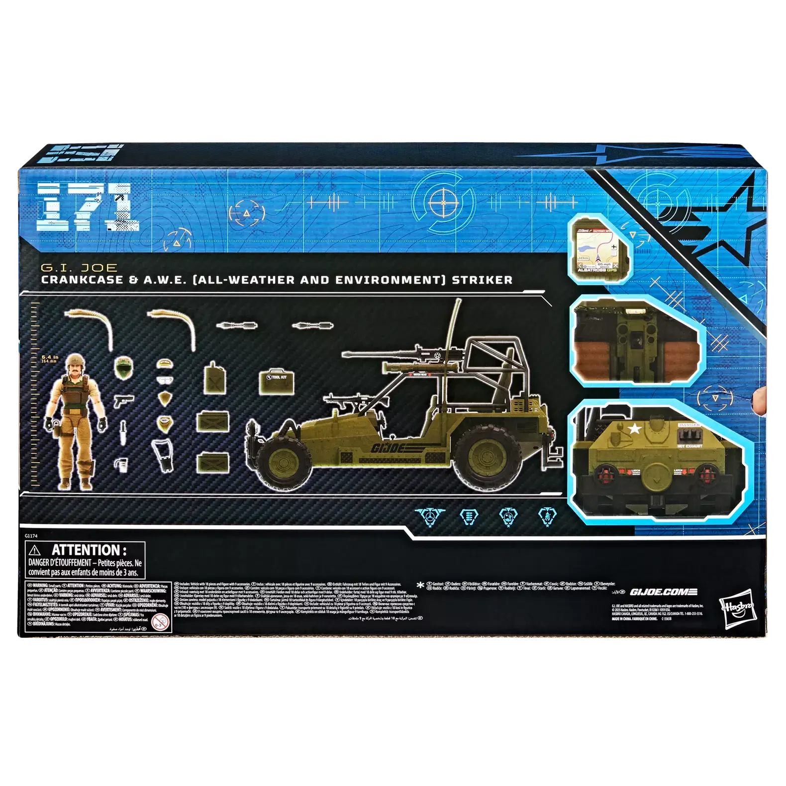 AWE Striker Crankcase GI Joe Classified Series Box Back