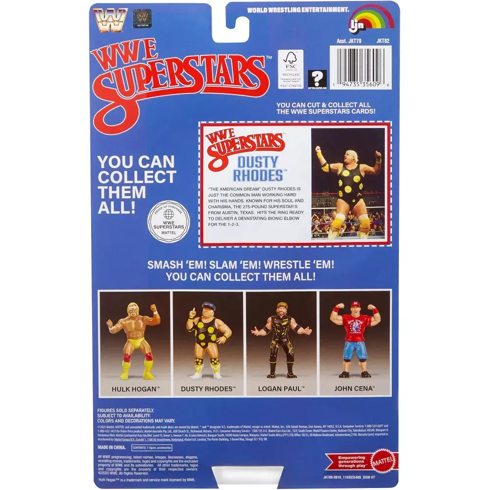 Dusty Rhodes WWE LJN Superstars 1980s Retro 6