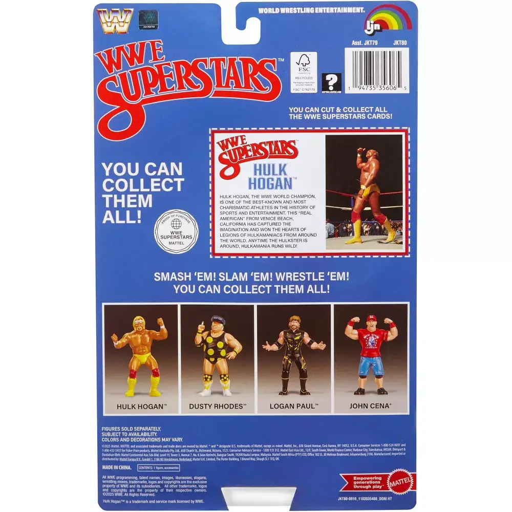 Hulk Hogan WWE LJN Superstars 1980s Retro 6