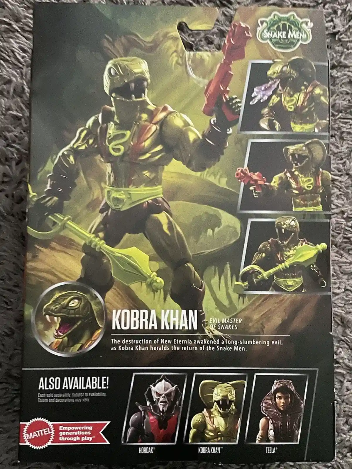 Kobra Khan New Eternia Masterverse Box Back