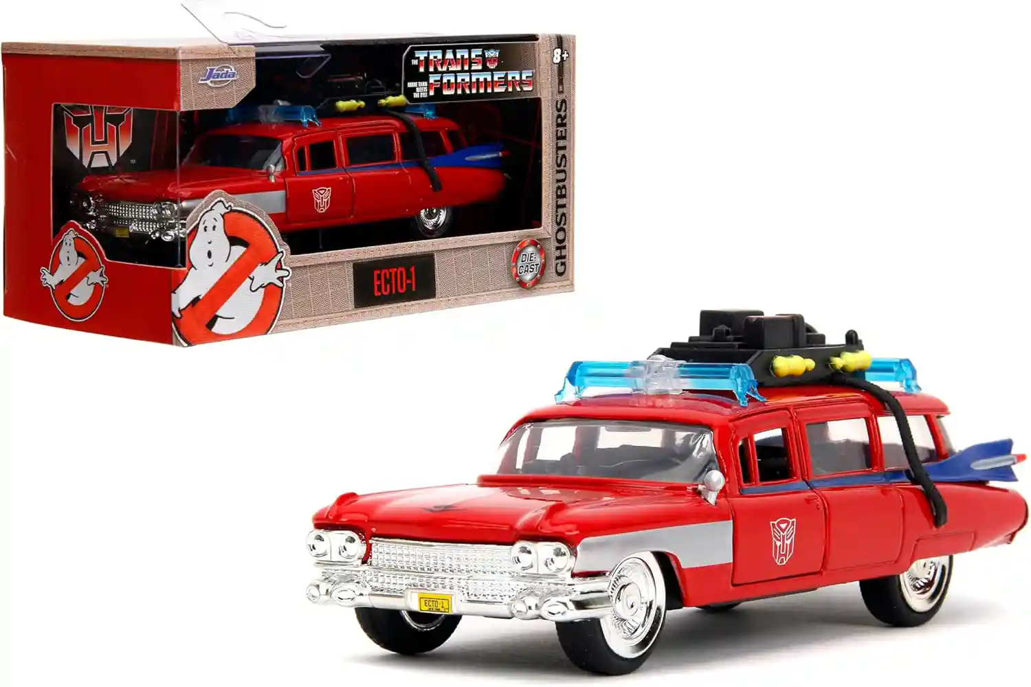 Jada Hollywood Rides Transformers x Ghostbusters Ecto-1 G1 Mashup Die Cast Car