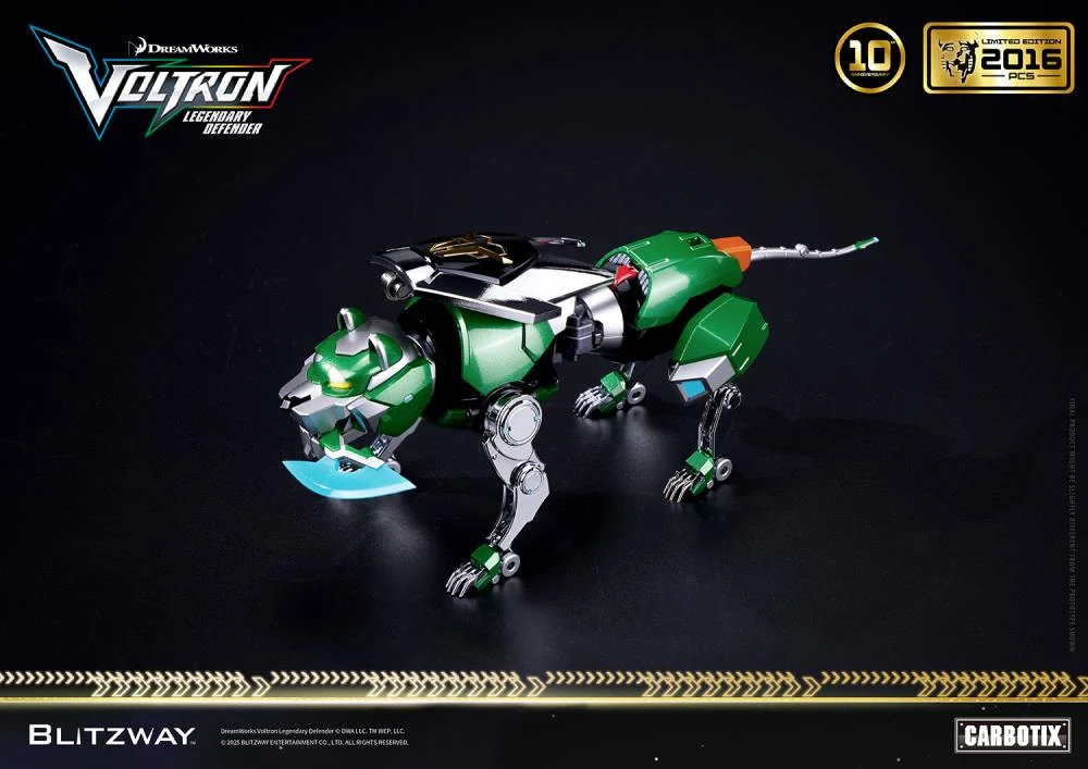 Voltron Legendary Defender Carbotix 10th Anniversary Voltron Green Lion Special Edition
