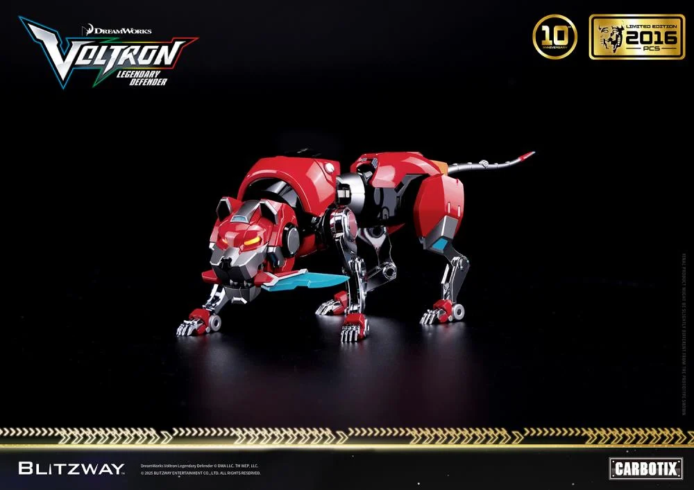 Voltron Legendary Defender Carbotix 10th Anniversary Voltron Red Lion Special Edition
