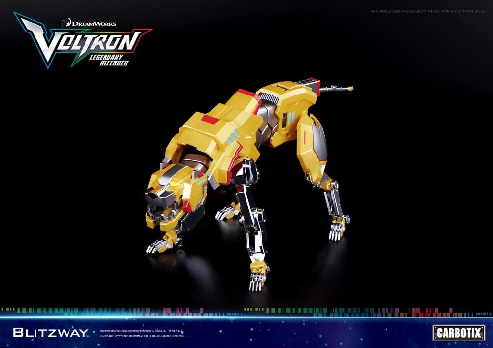 Voltron Legendary Defender Carbotix 10th Anniversary Voltron Yellow Lion
