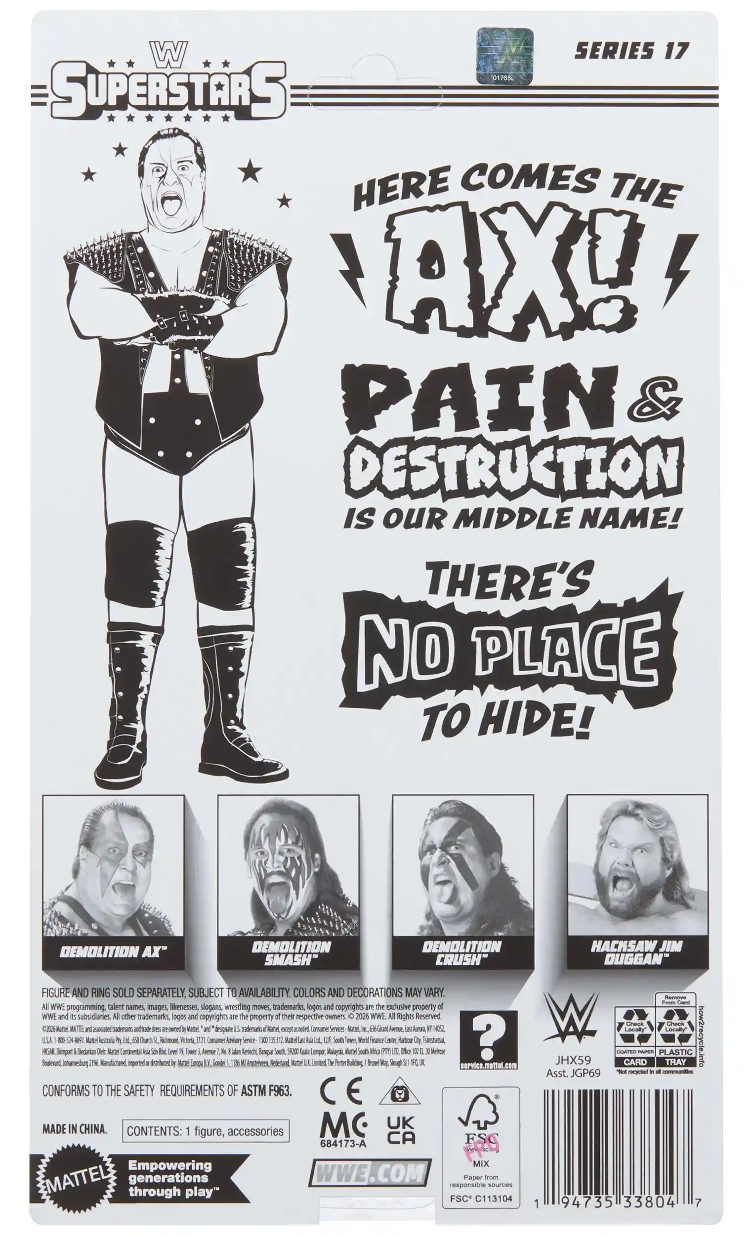 Demolition-Ax-WWE-Superstars-17-JHX59 Card Card Back