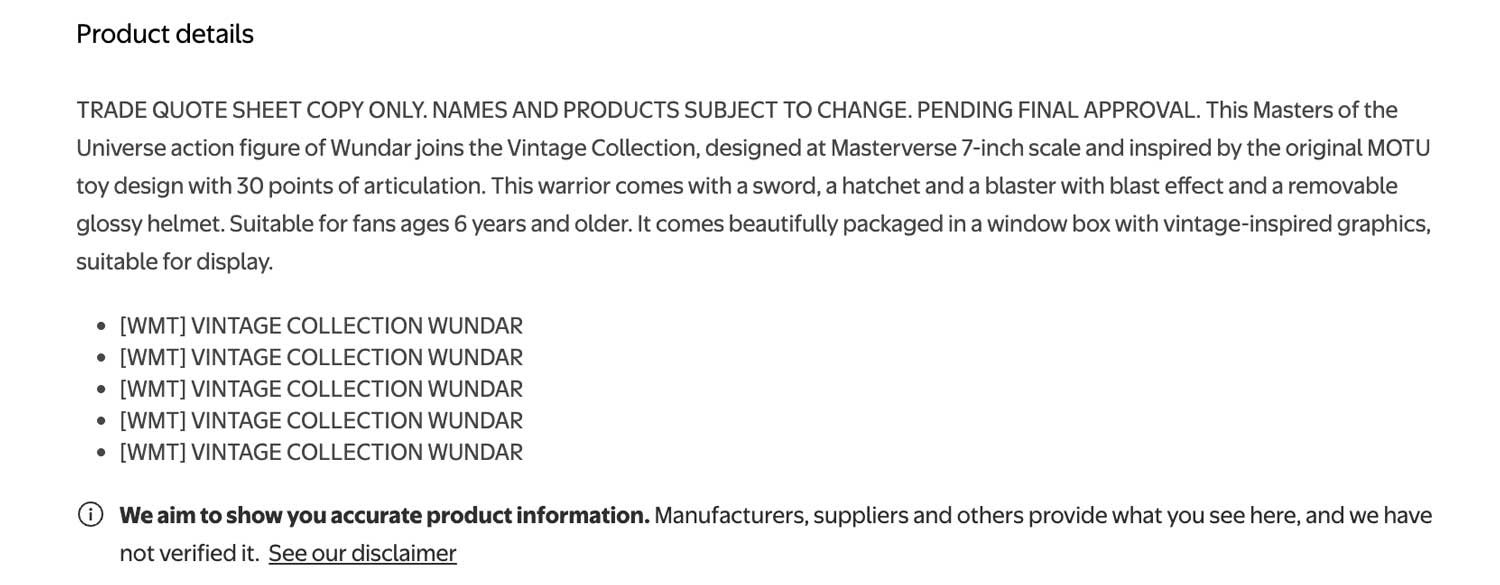 Wundar-Masterverse-Vintage-Collection-Walmart-Listing-Description