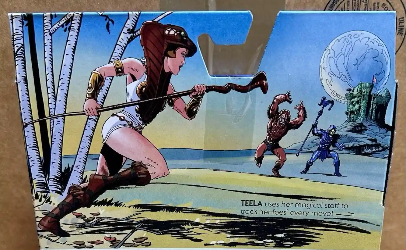 Teela Masterverse Vintage Collection In-Hand Box Back Art