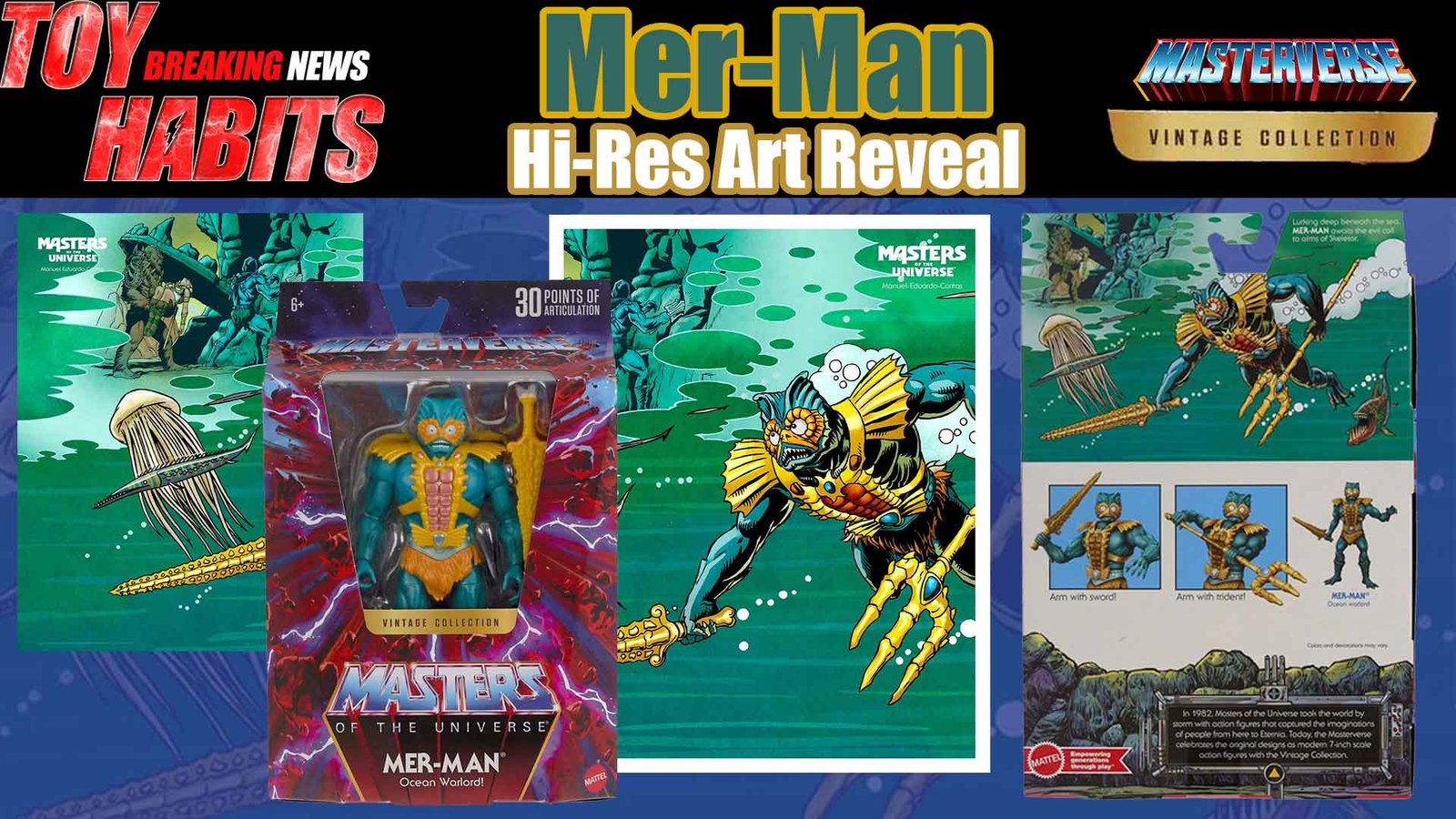 Mer-Man Masterverse Vintage Collection Hi-Res Art Reveal - Toy Habits