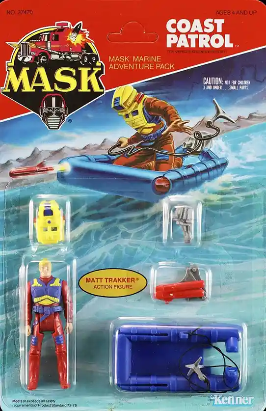 Coast Patrol with Matt Trakker MASK Adenture Pack Kenner Card Front