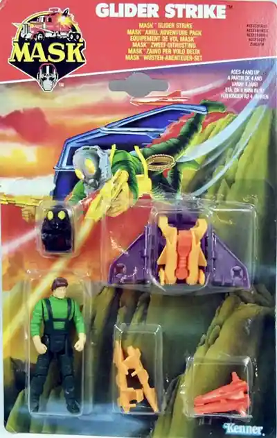 Glider Strike With Jacques LaFleur MASK Adenture Pack Kenner Card Front