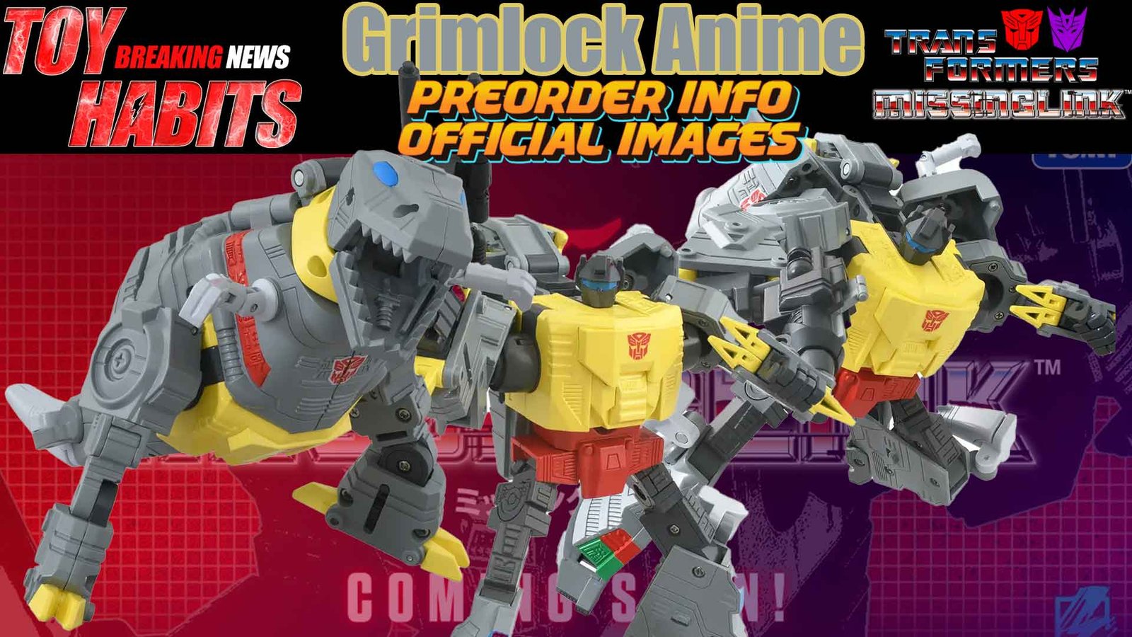 Grimlock Anime Cartoon Transformers Missing Link Official Images and Preorder