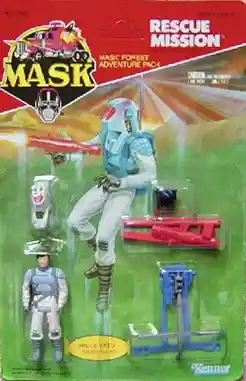 Rescue Mission with Bruce Sato MASK Adenture Pack Kenner Card Front