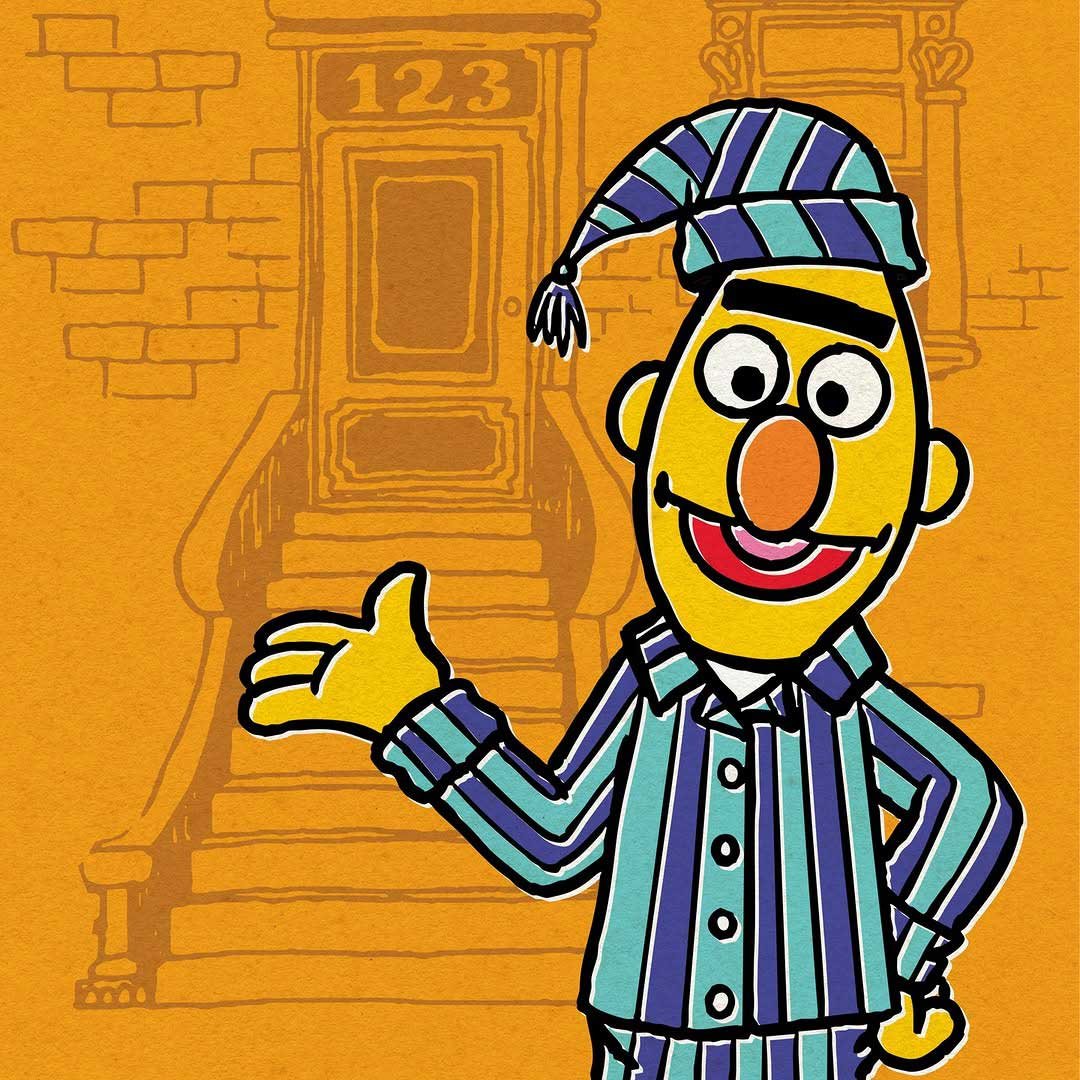 Sesame-Street-ReAction-Wave-6-Bert-In-PJs-illustration