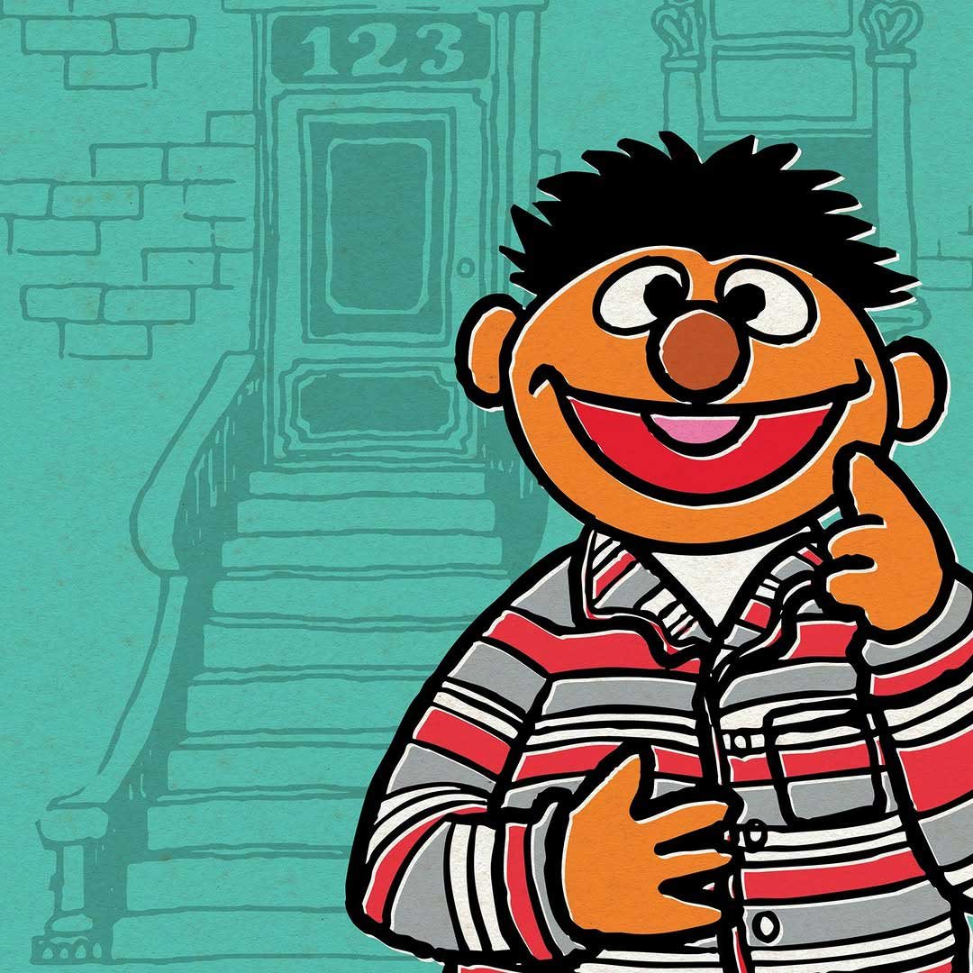 Sesame-Street-ReAction-Wave-6-Ernie-In-PJs-illustration