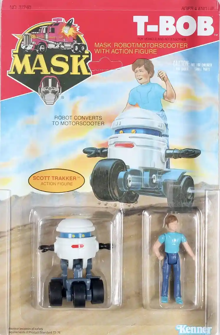 T-BOB and Scott Trakker MASK Adenture Pack Kenner Card Front