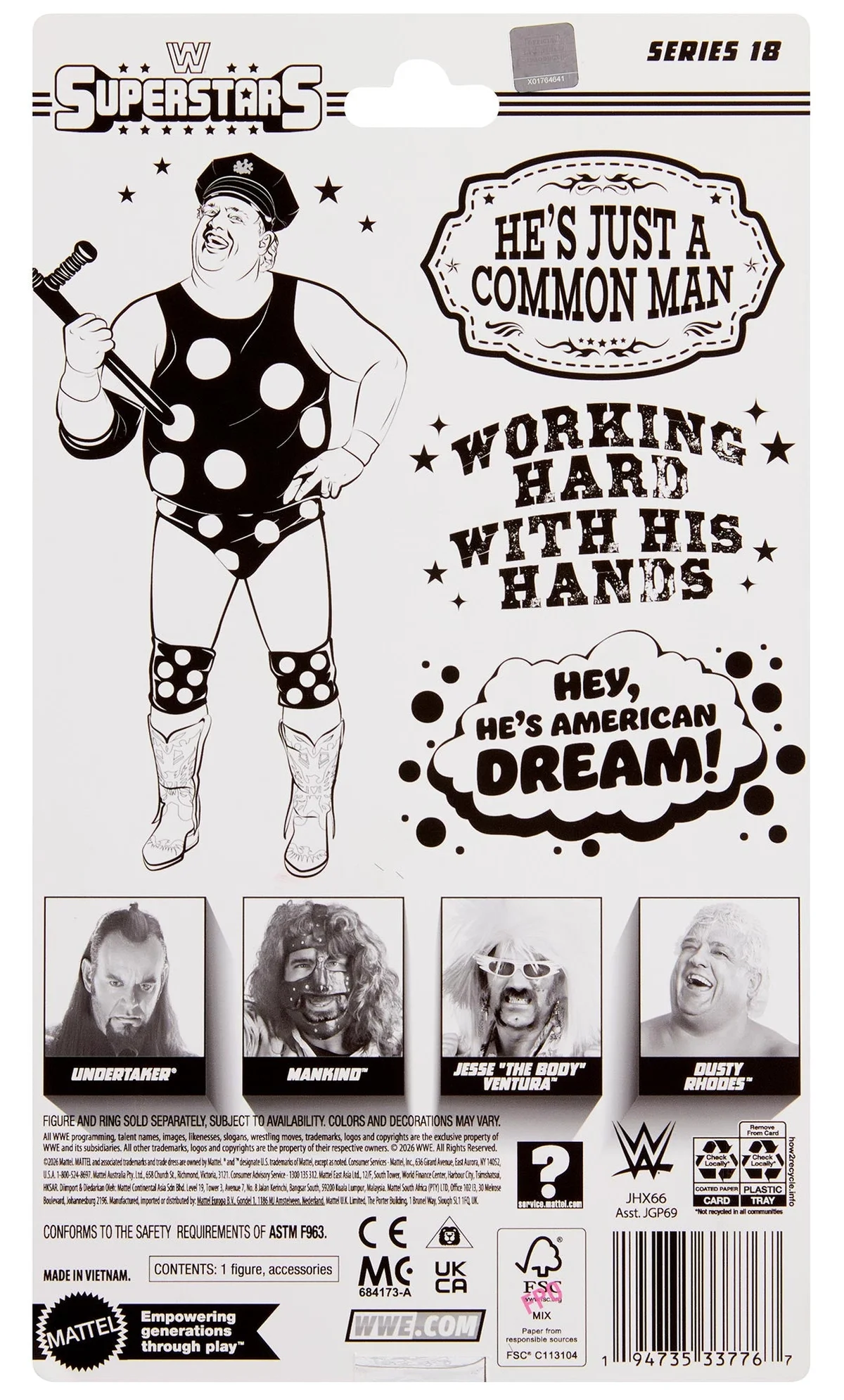 Dusty Rhodes WWE Superstars Series #18 Action Figure 02