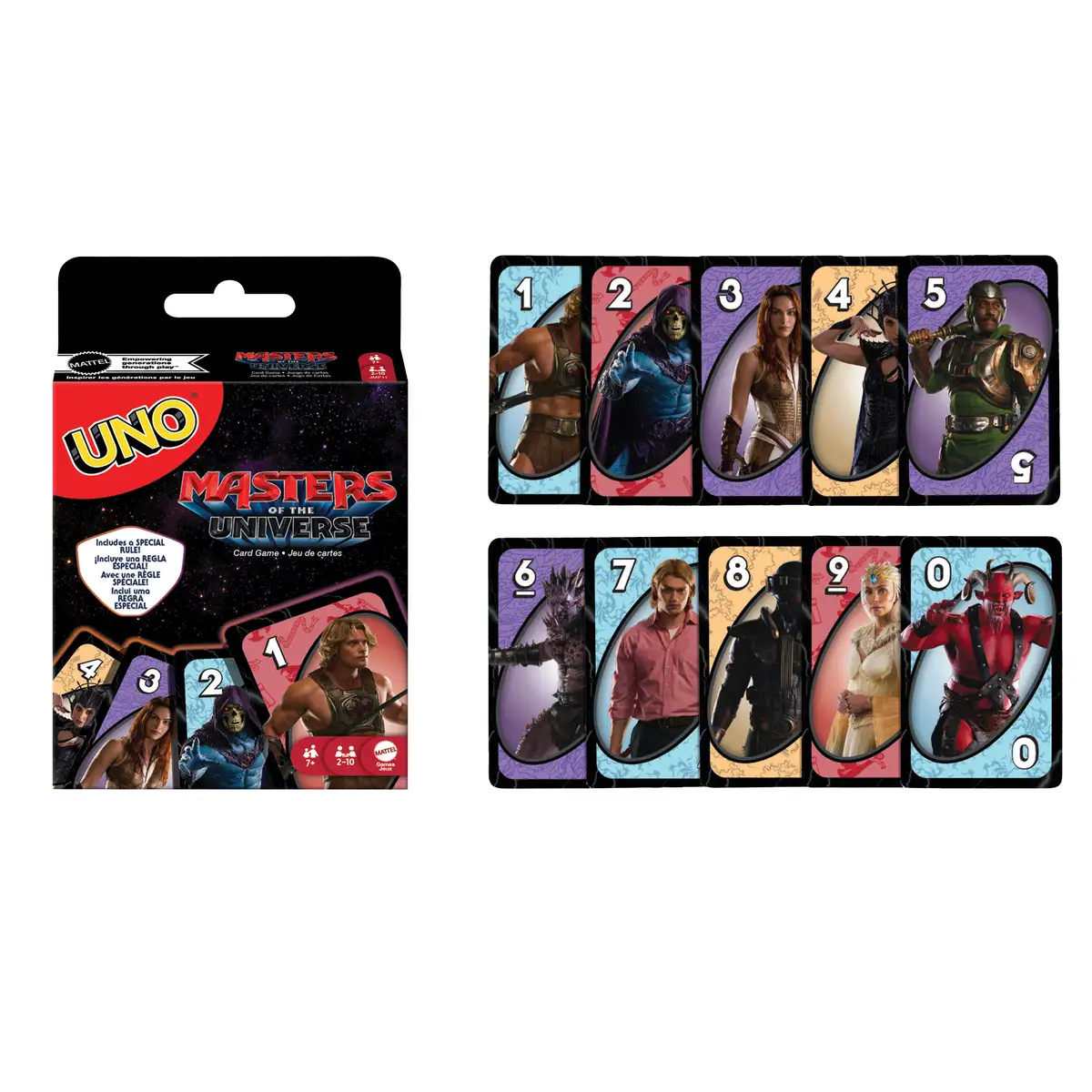 UNO Masters of the Universe Movie card game character art